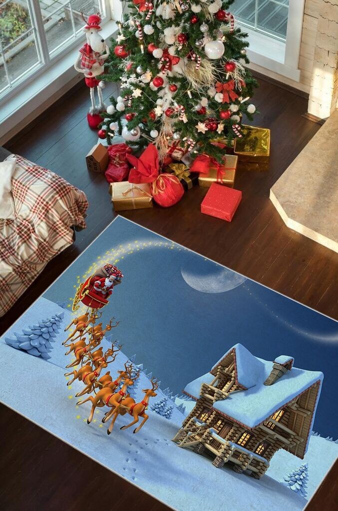 Conceptum Hypnose tepih s novogodišnjim motivima Chr_1, pravokutni, 80 x 140 cm, šareni