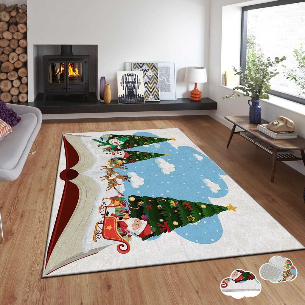 Conceptum Hypnose tepih s novogodišnjim motivima Asr-Crpt-13, Pravougaoni, 100 x 140 cm, Šareni