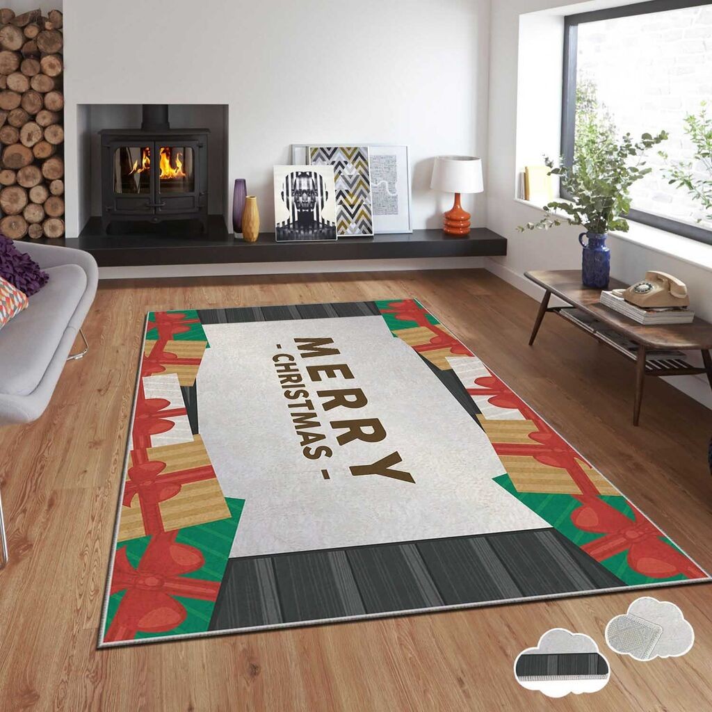 Conceptum Hypnose tepih s novogodišnjim motivima Asr-Crpt-60, Pravougaoni, 180 x 280 cm, Šareni