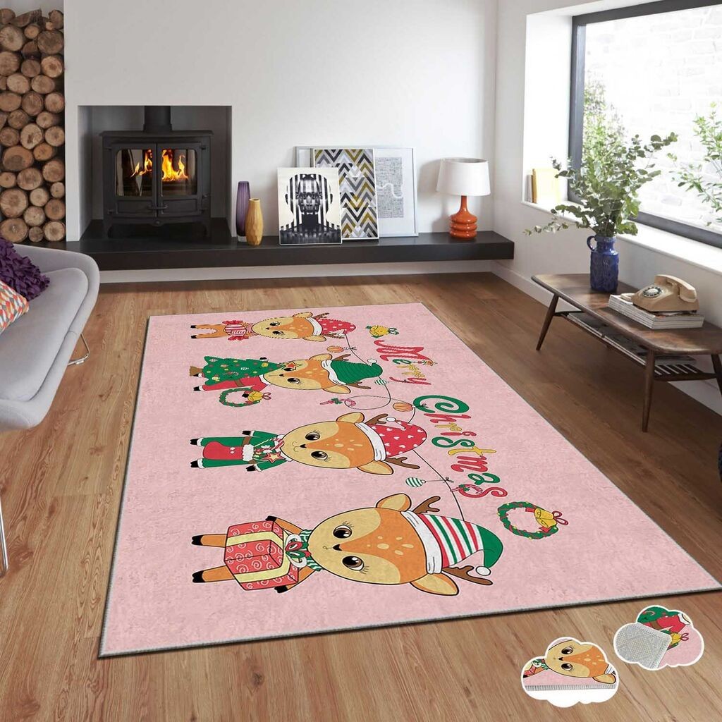 Conceptum Hypnose Tepih sa novogodišnjim motivima Asr-Crpt-41, Pravougaoni, 100 x 180 cm, Šareni