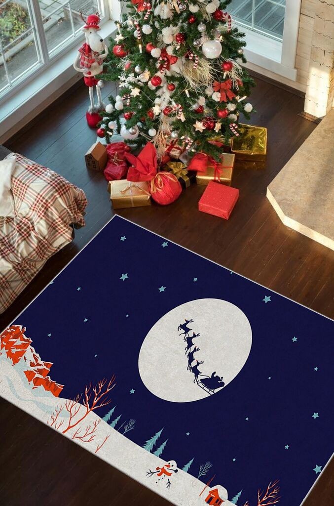 Conceptum Hypnose Tepih sa novogodišnjim motivima Chr_6, Pravougaoni, 100 x 140 cm, Šareni