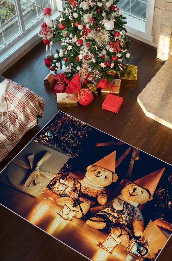 Conceptum Hypnose Tepih sa novogodišnjim motivima Chr_15, Pravougaoni, 100 x 180 cm, Šareni