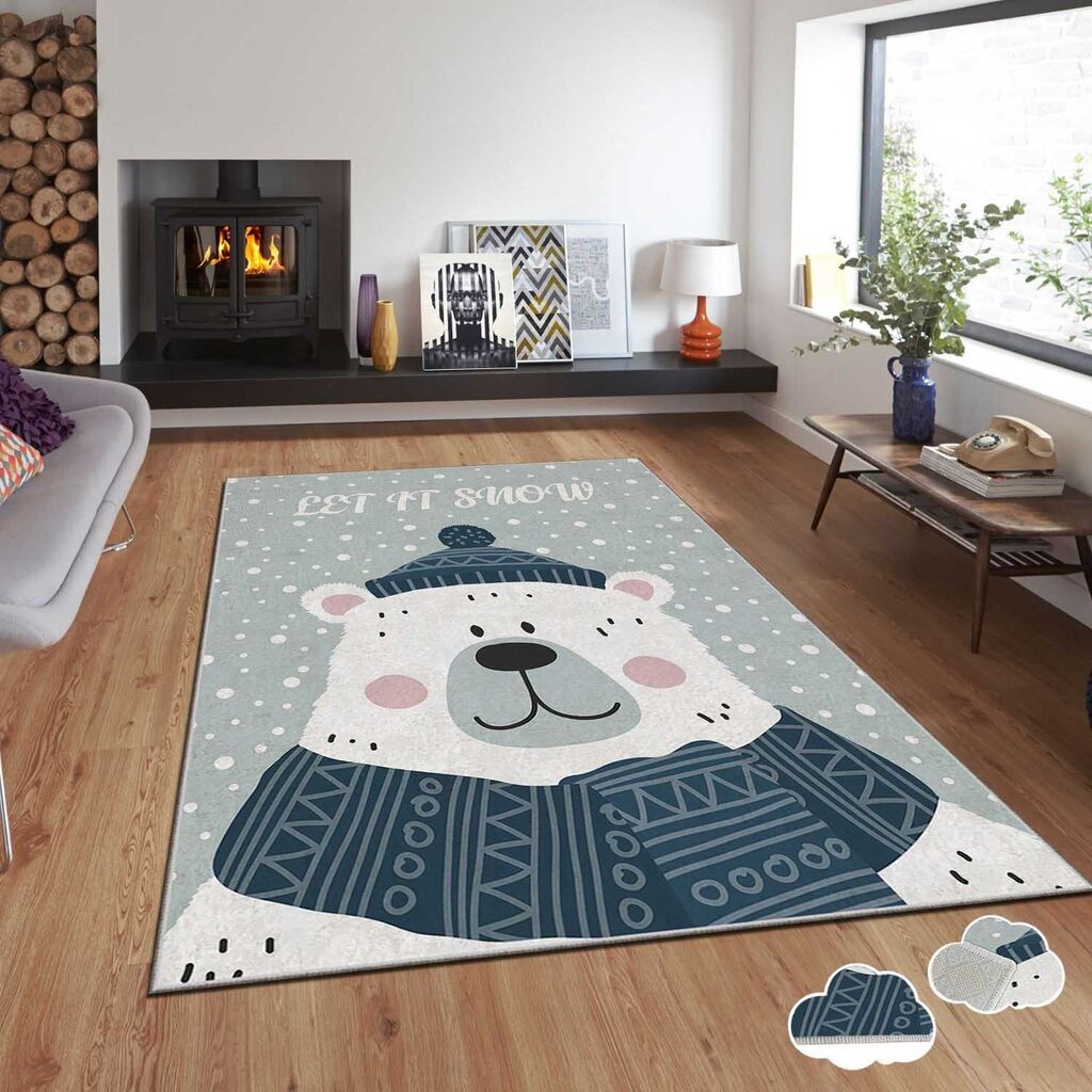 Conceptum Hypnose Tepih sa novogodišnjim motivima Asr-Crpt-95, Pravougaoni, 100 x 180 cm, Šareni