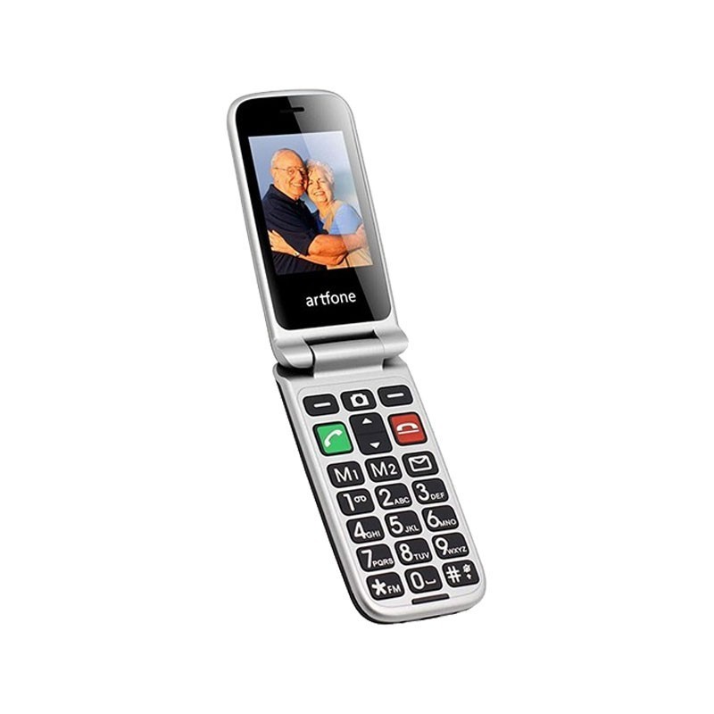 Artfon Telefon na tipke CF241A preklop, Sivi
