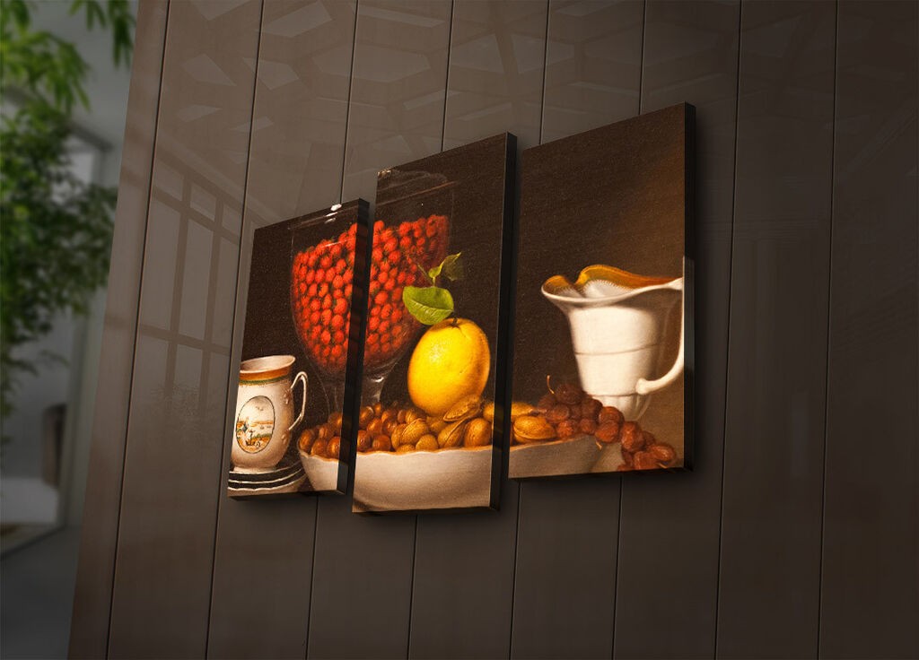 Wallity Set slika sa LED rasvjetom 3PATIACT-8, 3 dijela