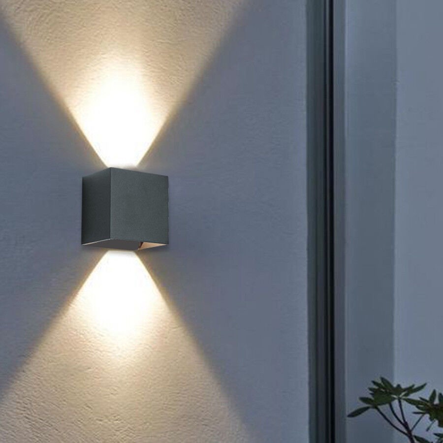 E-light Zidna lampa E-light SQ 6W 4000K antracit