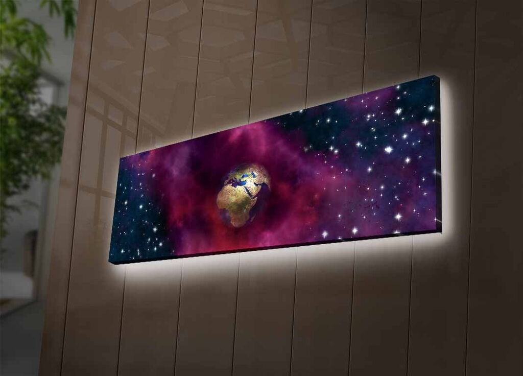 Zidna slika sa LED osvjetljenjem 3090NASA-002, 30x90 cm
