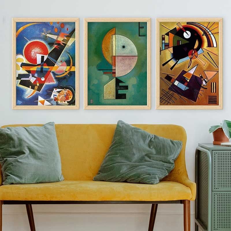 Wallity Set uramljenih slika 3NTC_UN287405, 3 dijela