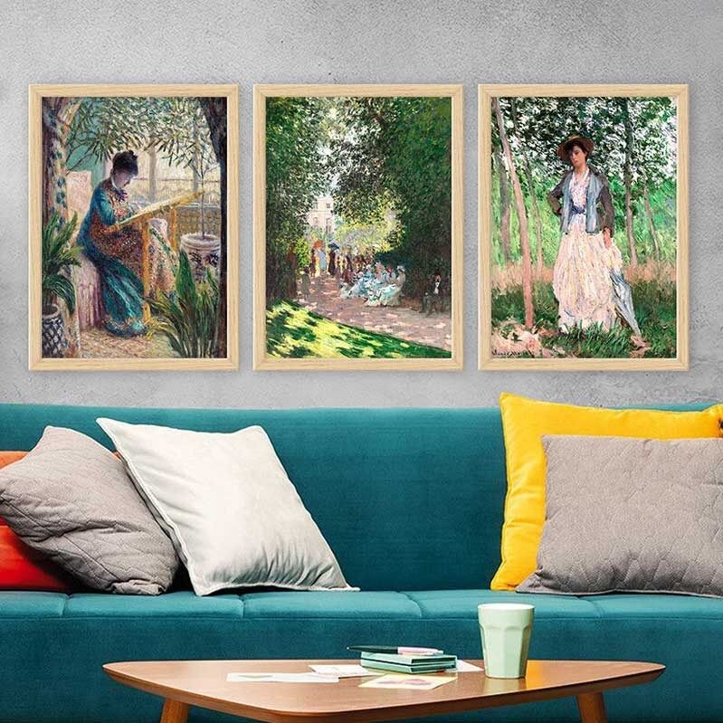 Wallity Set uramljenih slika 3NTC_UN547270, 3 dijela