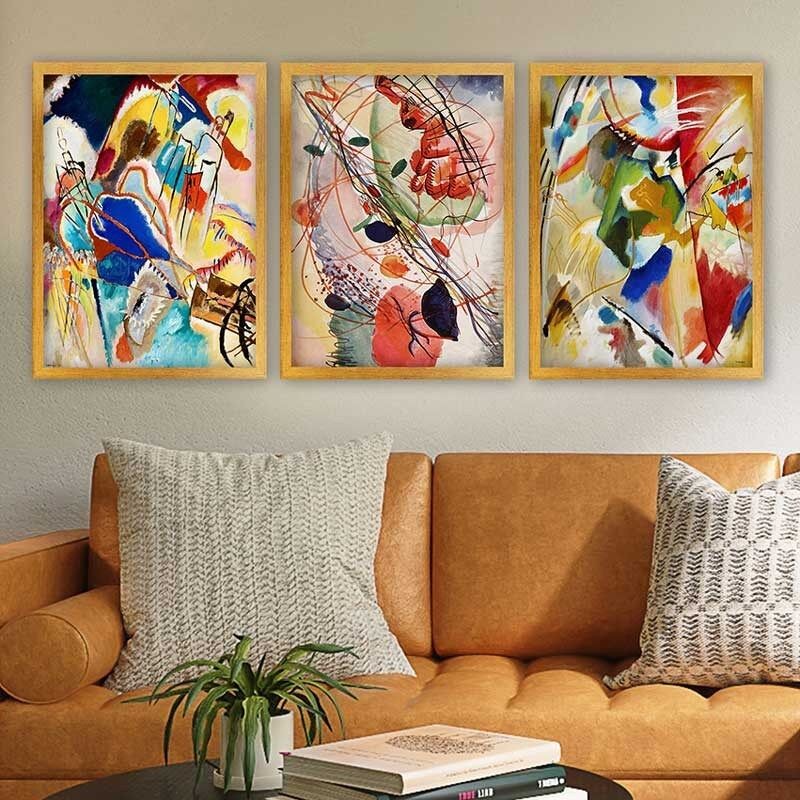 Wallity Set uramljenih slika 3AC_UN2763120, 3 dijela