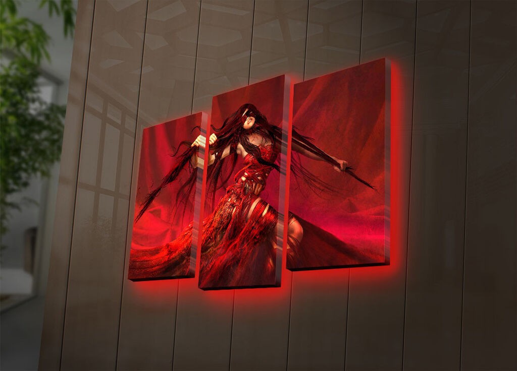 Wallity Set slika sa LED rasvjetom 3PATDACT-14, 3 dijela