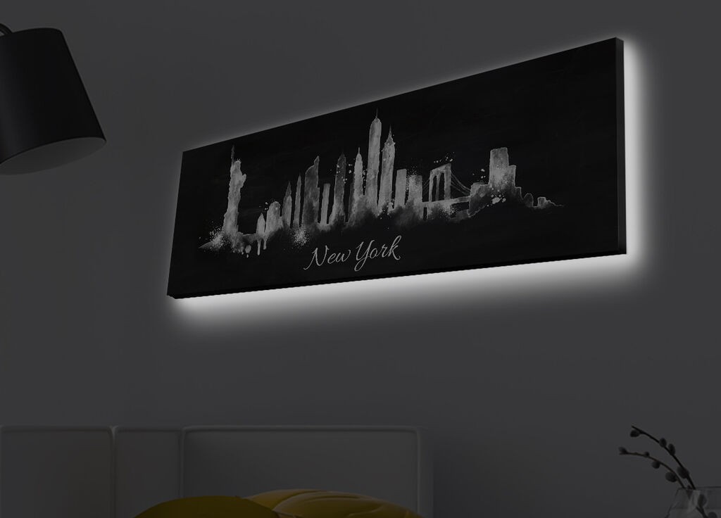 Zidna slika sa LED osvjetljenjem 3090MDACT-003, 30x90 cm