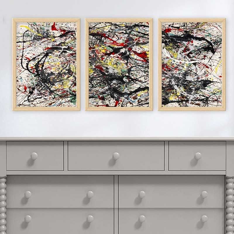 Wallity Set uramljenih slika 3NTC_UN1438755097, 3 dijela