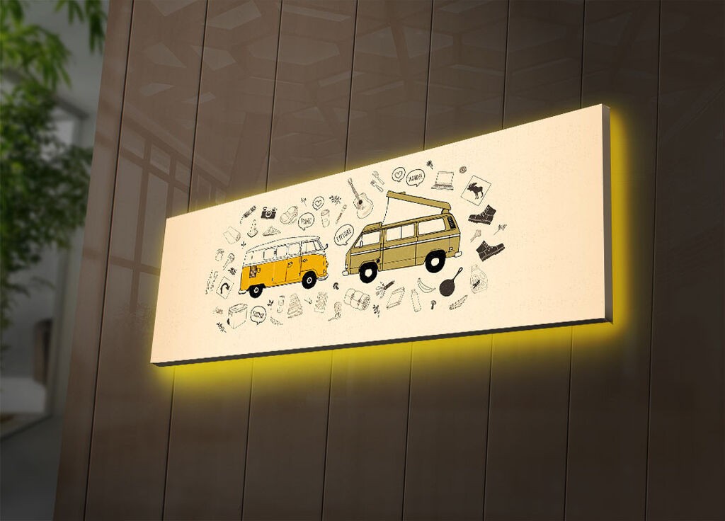 Zidna slika sa LED osvetljenjem 3090DACT-74, 30x90 cm