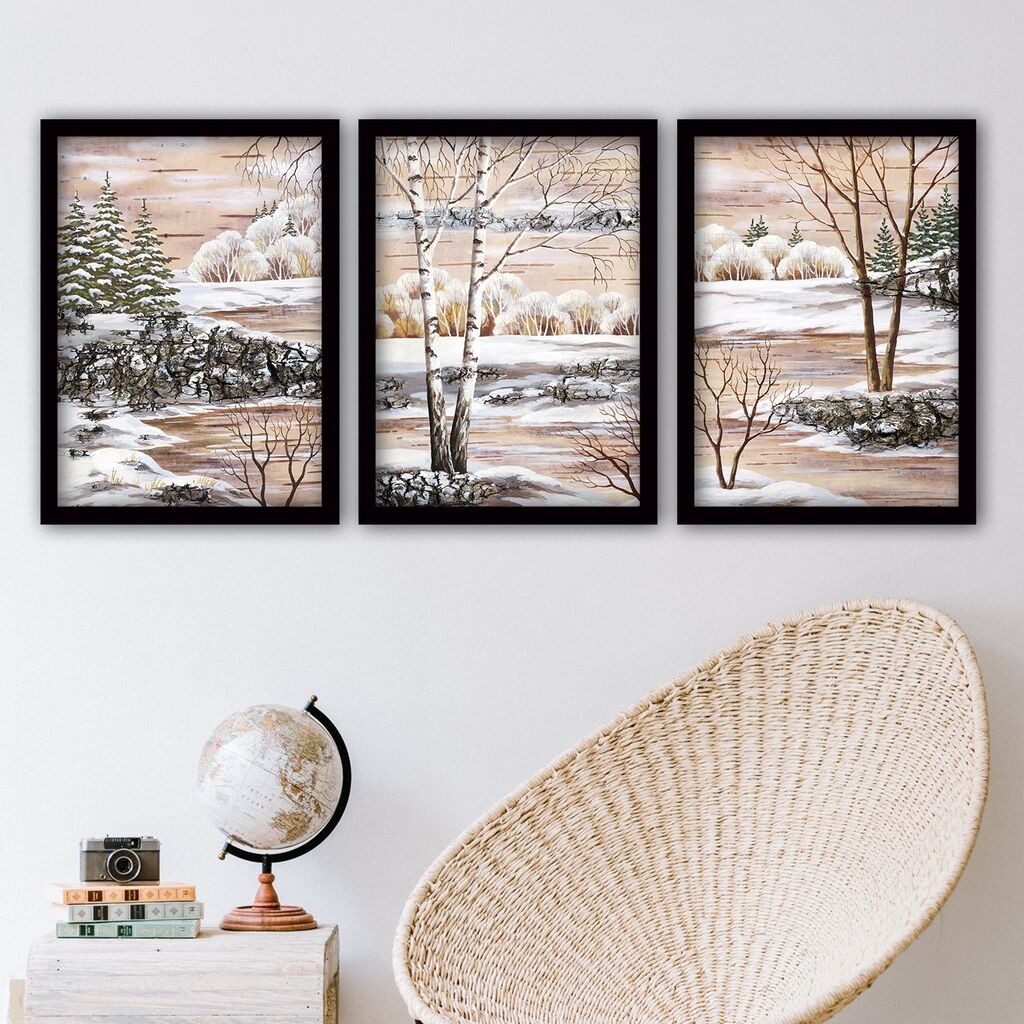 Wallity Set uramljenih slika 3SC152, 3 dijela