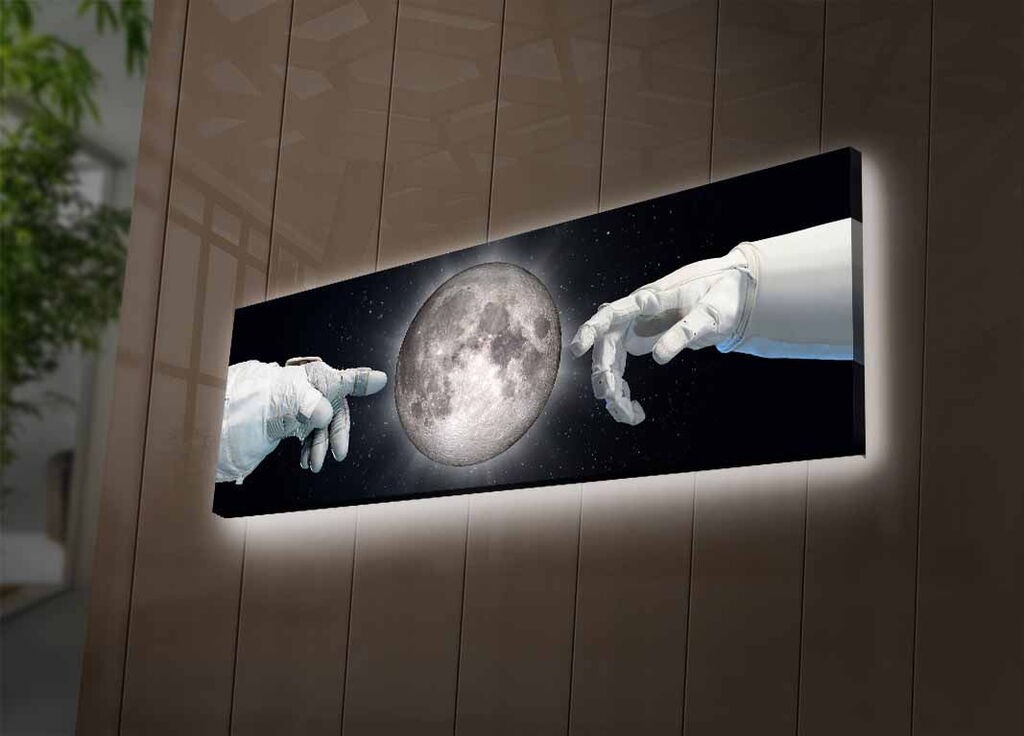 Zidna slika sa LED osvjetljenjem 3090NASA-001, 30x90 cm