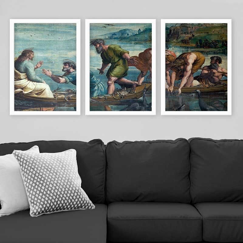 Wallity Set uramljenih slika 3BC_UN3848229, 3 dijela