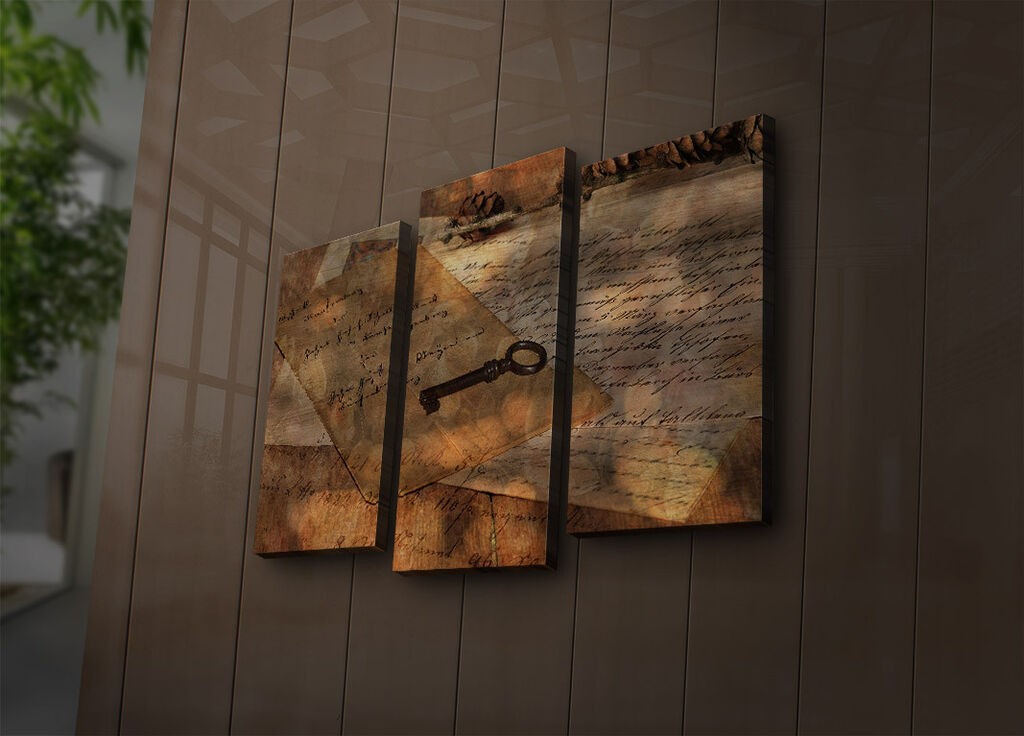 Wallity Set slika sa LED rasvjetom 3PATIACT-11, 3 dijela