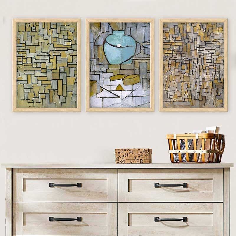 Wallity Set uramljenih slika 3NTC_UN3894486, 3 dijela