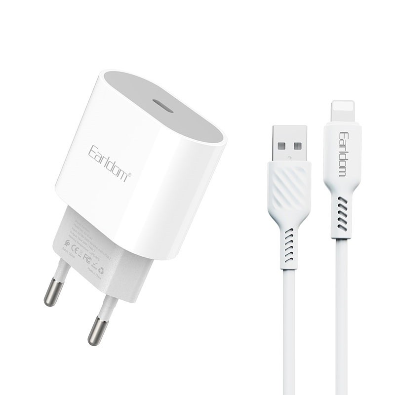 Kućni Punjac ES-EU42 20W PD Tip-C na Lightning Bijeli