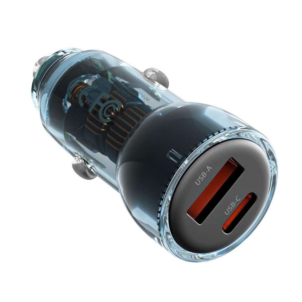 Pametni Prozirni Auto Punjač CC60 A30W + C30W Istovremeno Punjenje 60W XO