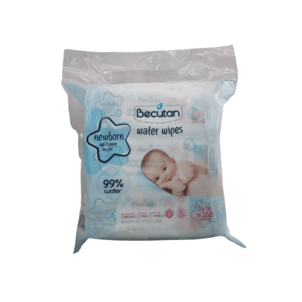 BECUTAN Vlažne maramice za novorođenčad 99% vode 3 x 56=168