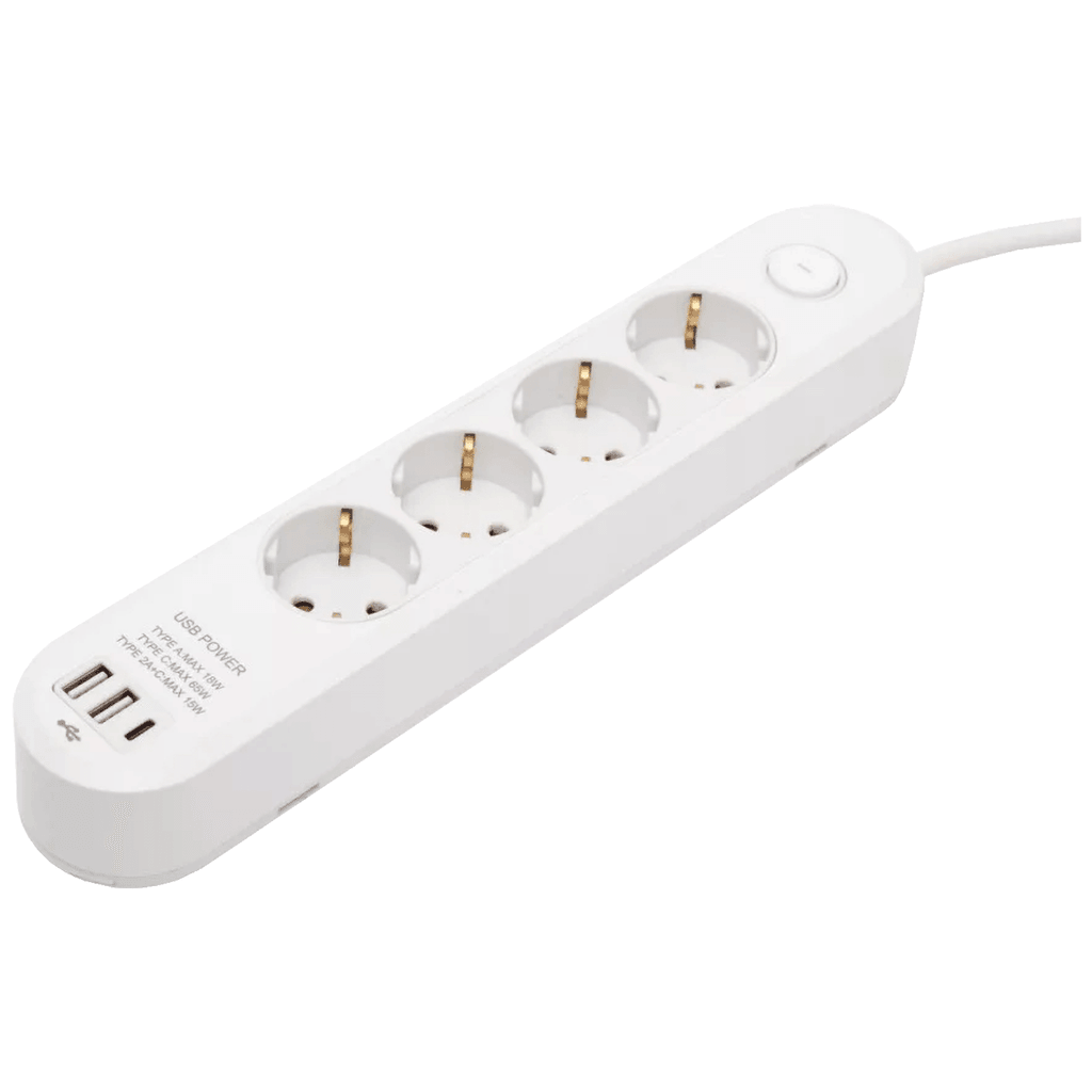 Home Produžni kabl NV4KUSBC, 4 Utičnice, 1.5mm², USB, 1.5 Met.