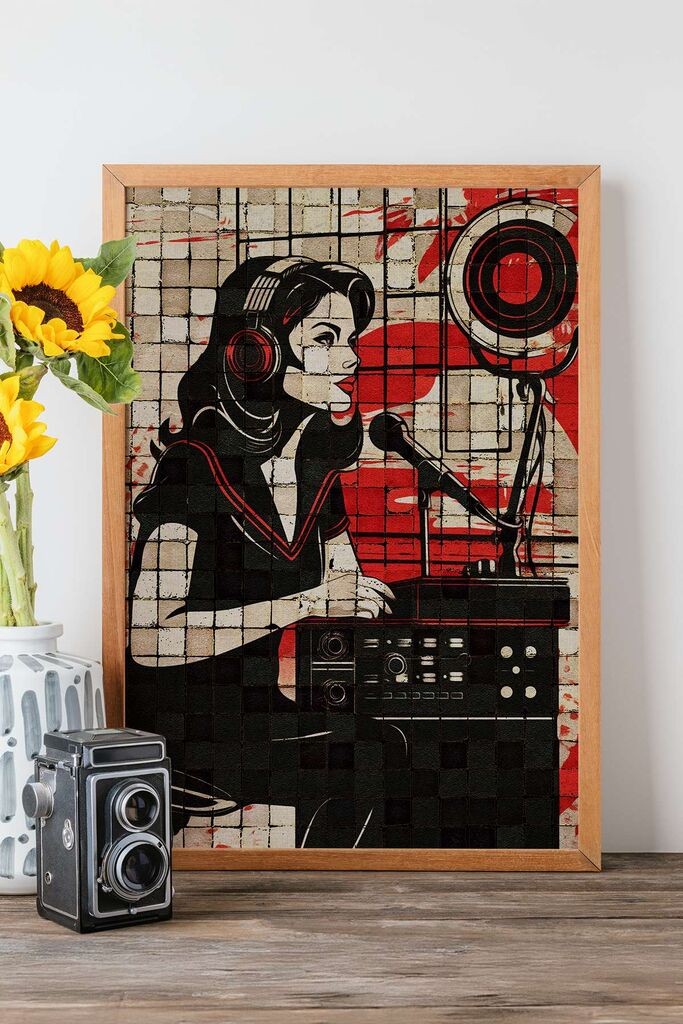 Wallity Popmosaic23 uramljena slika, 33x48 cm