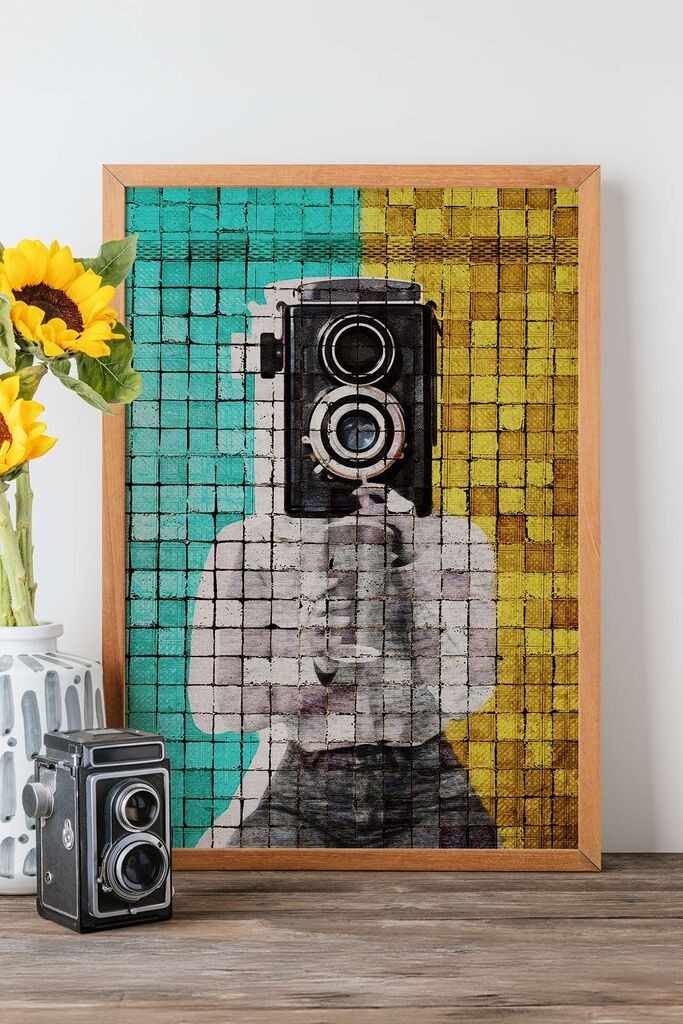 Wallity Popmosaic2 uramljena slika, 33x48 cm