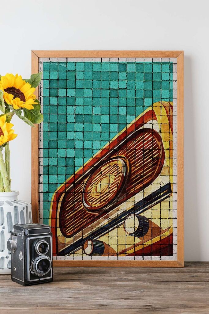 Wallity Popmosaic9 uramljena slika, 33x48 cm