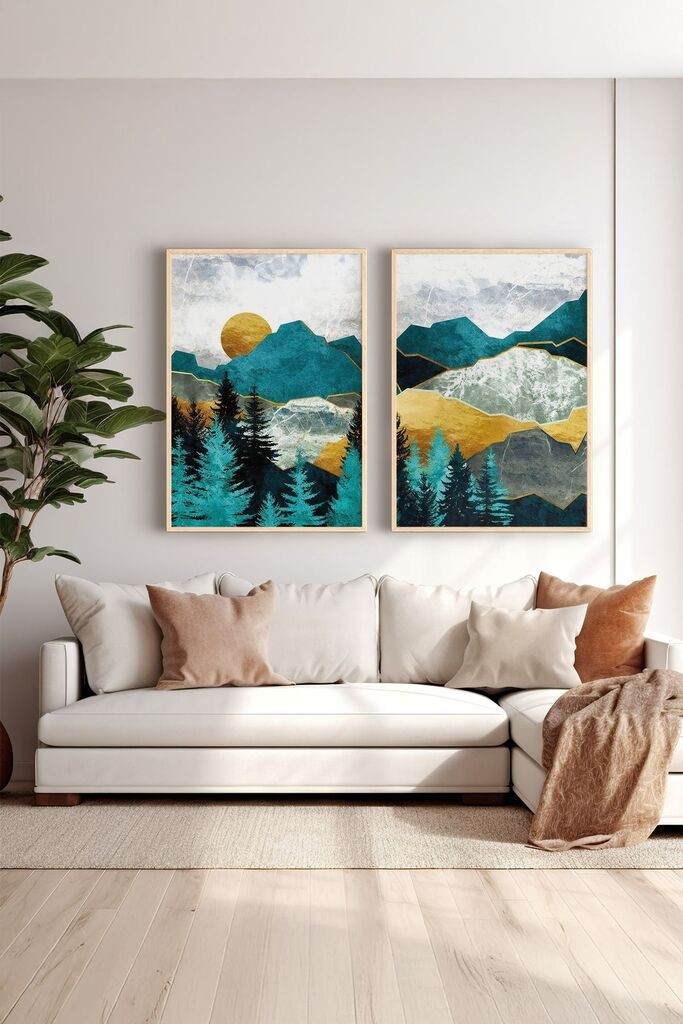 Uokvirena slika Wallity Ersy2Limodel25, 33x48 cm, 2 dijela