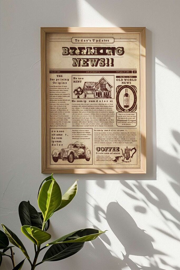 Uokvirena slika Wallity NWSPPRMDL6, 33x48 cm