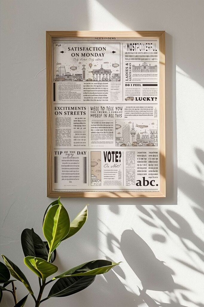 Uokvirena slika Wallity NWSPPRMDL2, 33x48 cm