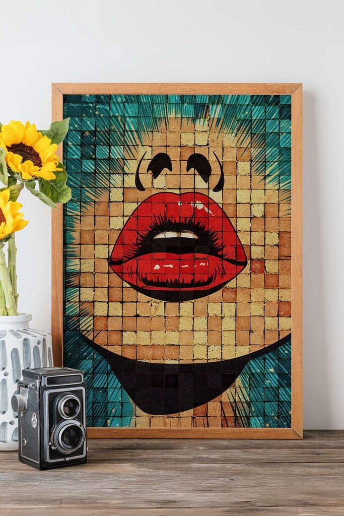 Wallity Popmosaic, slika s 3 okvira, 33x48 cm