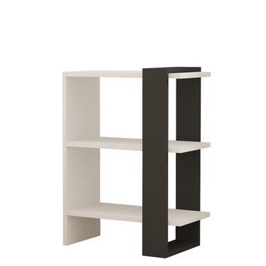 Hanah Home Fundamentalna polica za knjige, Bijelo-crni