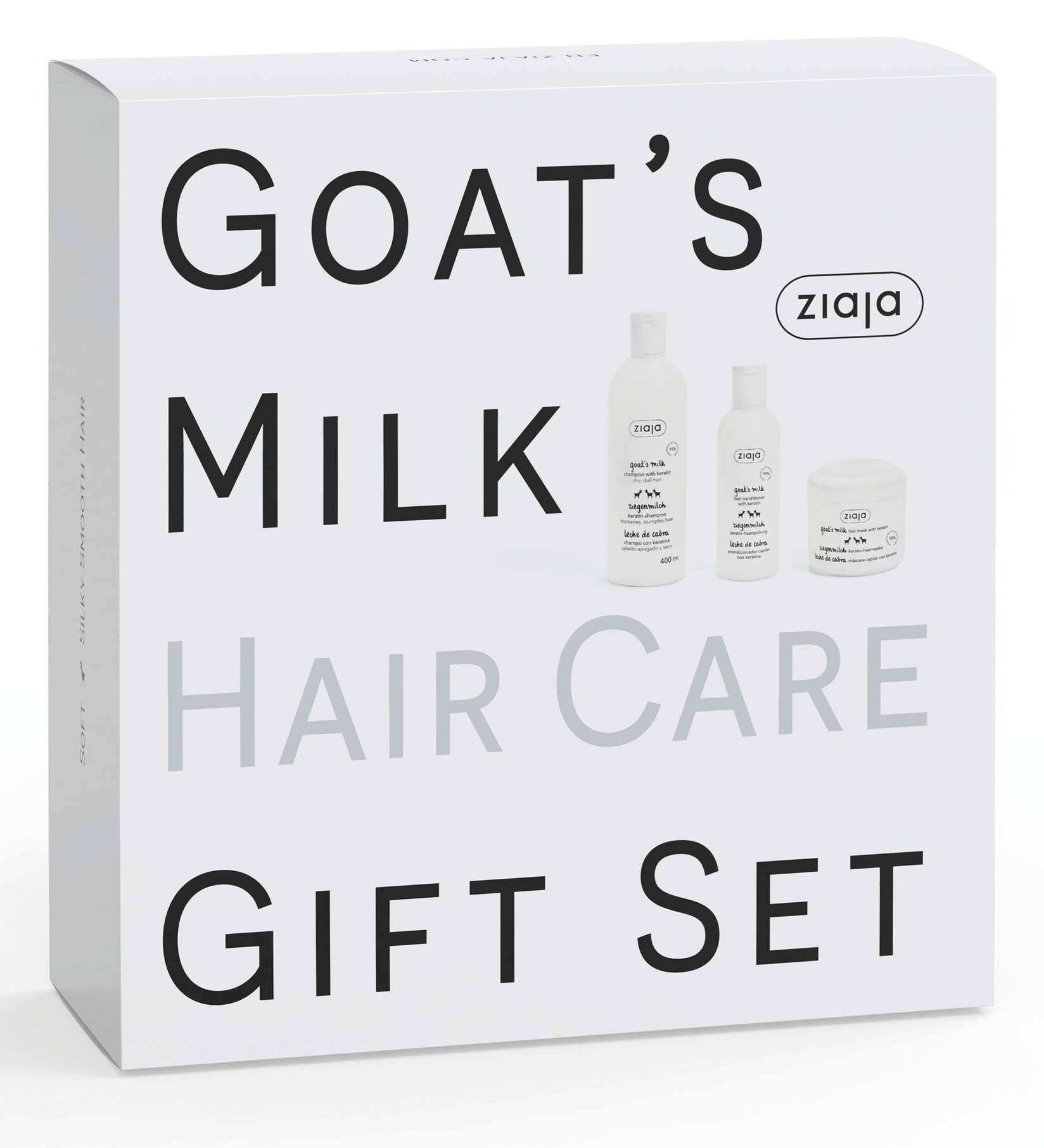 Ziaja set Kozije mleko za kosu (šampon 400ml + regenerator 200ml + maska za kosu 200ml)