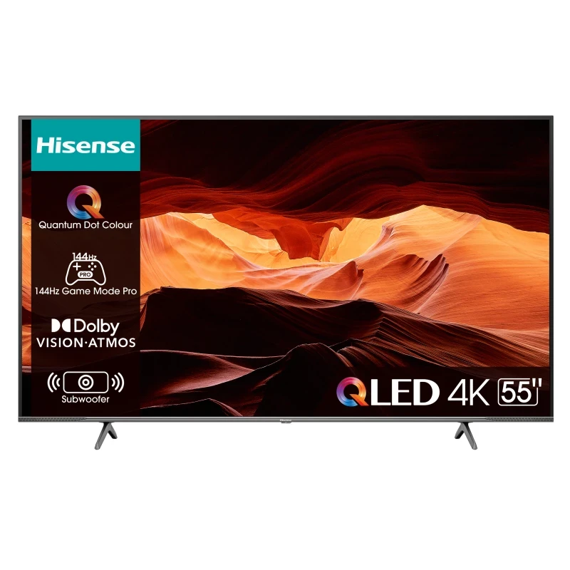 Hisense TV 55E7KQ PRO 55", Smart, QLED, 4K UHD, DVB-T2 sivi