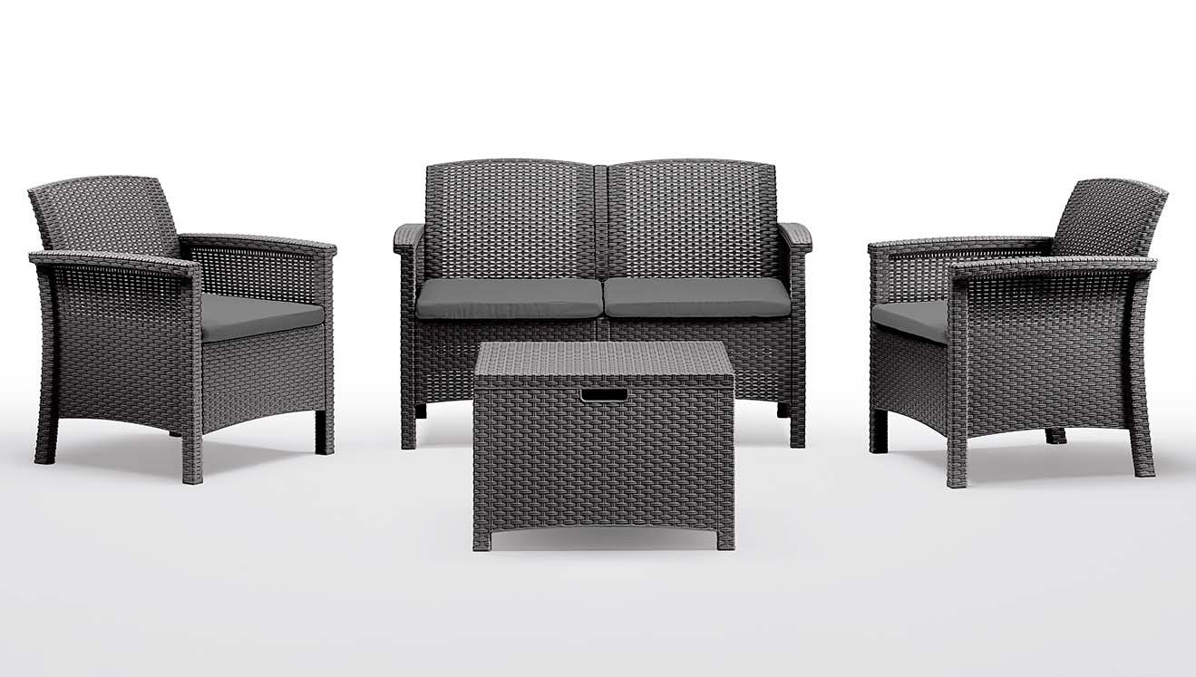 BICA Vrtna garnitura Venezia 2, Grafitna boja