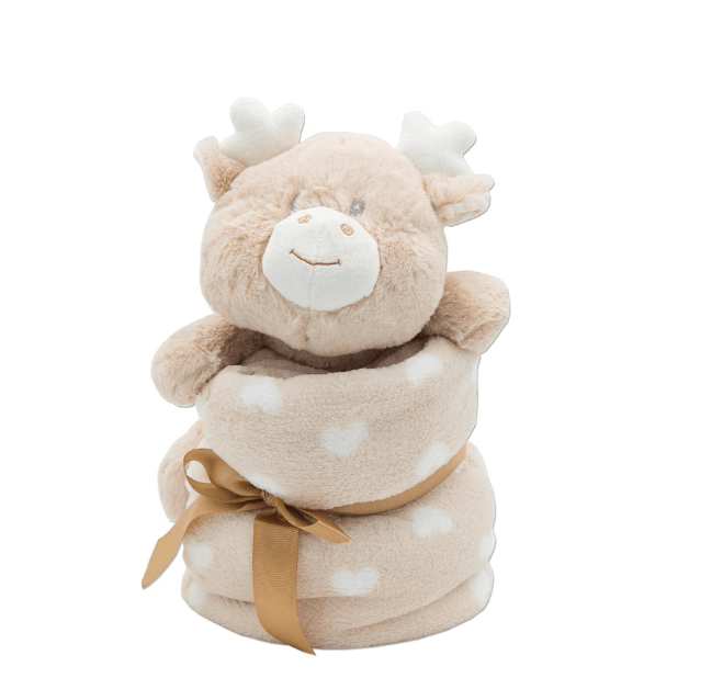 DEXY CO Set plišane igračke sob i ćebe Slatki snovi za bebe bež boje