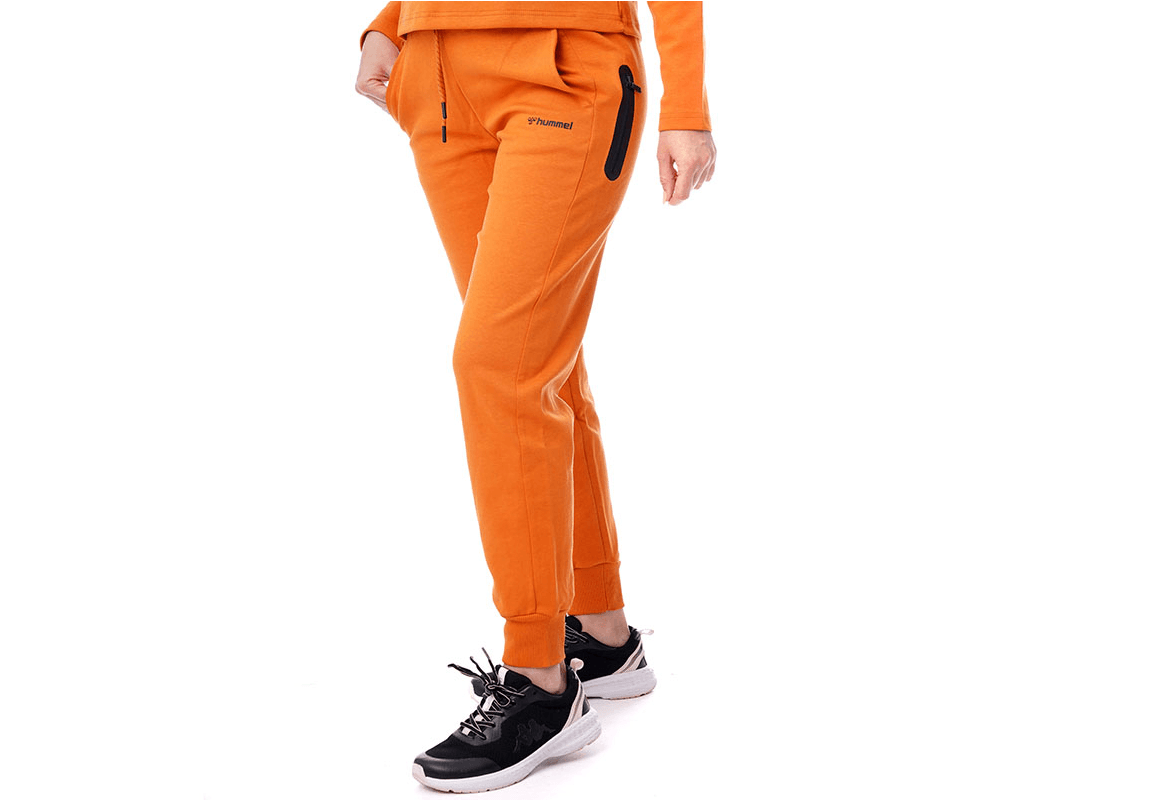 HUMMEL donji dio ženske trenerke HMLFUYU, narandžasti