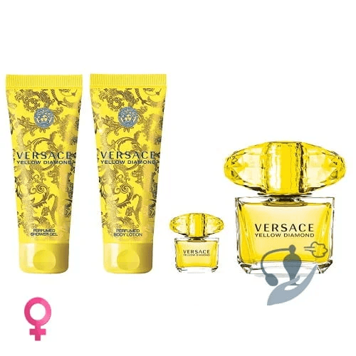 Versace Versace Yellow Diamond EDT set EDT 90ml + 5ml, gel za tuširanje, losion za tijelo