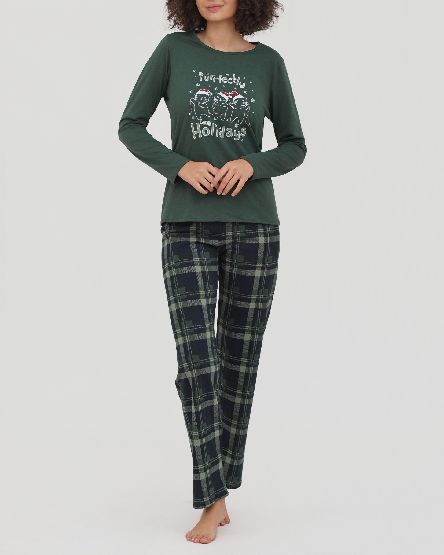 Alma Ras Ženska pidžama Happy, Zelena