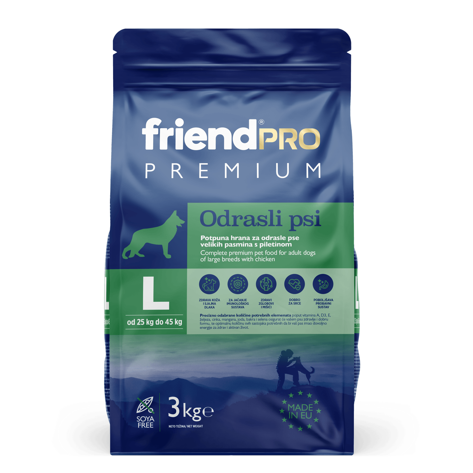 Friend Suha Hrana Za Odrasle Pse Pro Premium, L, 3 Kg