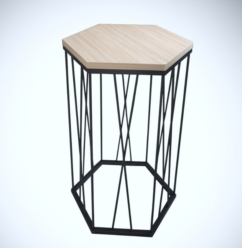 Hanah Home Pomoćni stolić Cetrus, Bež-crni