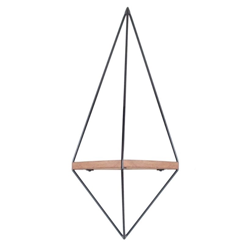 Hanah Home WR039 Zidna polica, crno-smeđa