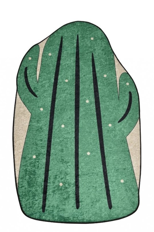L'Essentiel Maison Big Cactus prostirka za kupatilo, 80x120cm, zelena