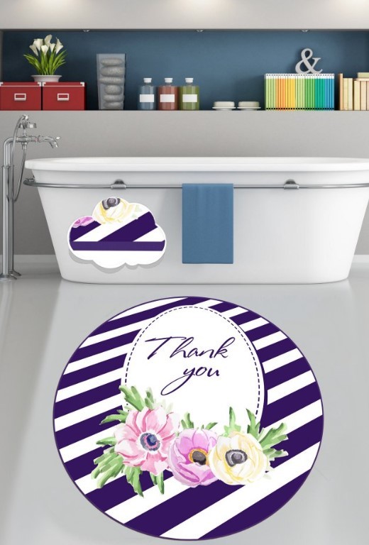 L'essentiel Maison prostirka za kupatilo Thank You, 100 cm, šarena