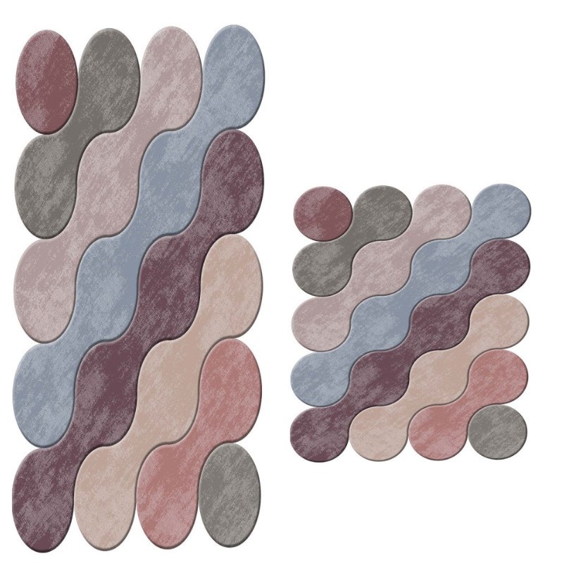 L'essentiel Maison 21011715RN Otirač za kupatilo, 2 komada, šareni