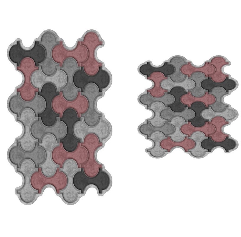 L'essentiel Maison 210FG42115PU Podloga za kupatilo, 2 komada, siva