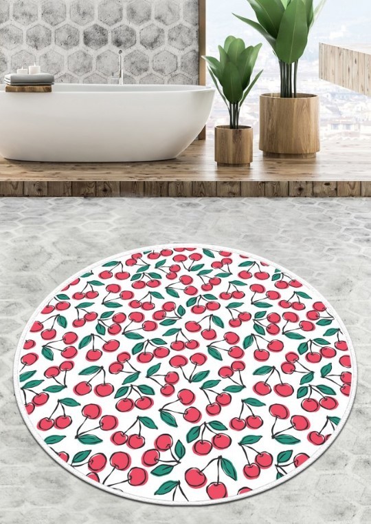 L'Essentiel Maison Otirač za kupatilo Ciliegia, 120cm, bijelo-crvena